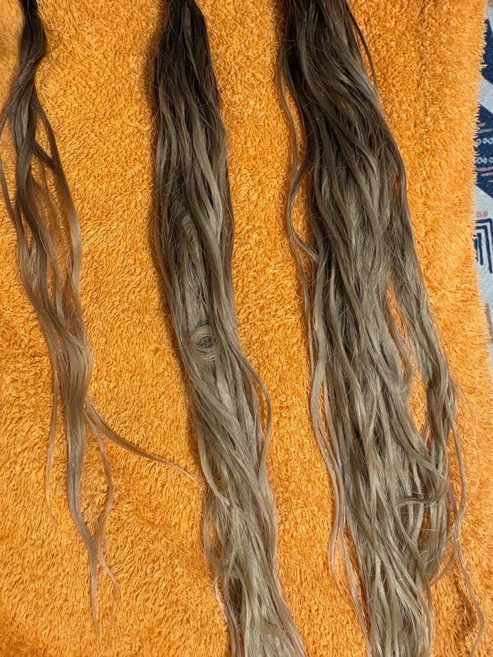 Sarı parlak kendinden kıvırcık gerçek saç - Görsel 5