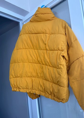 Bershka hardal Düğmeli Kadın Kışlık Mont - Görsel 6