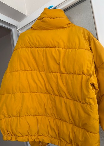 Bershka hardal Düğmeli Kadın Kışlık Mont - Görsel 7