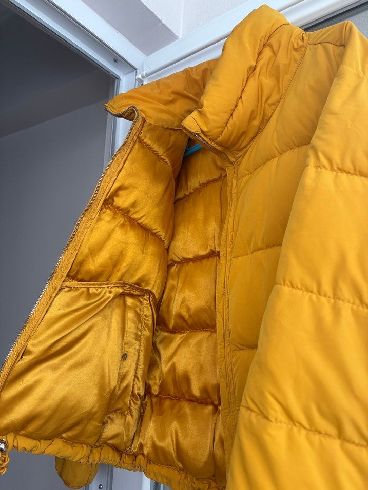 Bershka hardal Düğmeli Kadın Kışlık Mont - Görsel 3