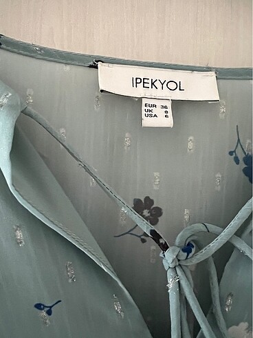 36 Beden mavi Renk ipekyol tüllü elbise