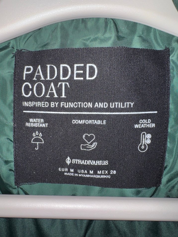 Koyu Yeşil Kapüşonlu Fermuar Çıtçıtlı Kadın Kalın Kışlık Mont - Görsel 4