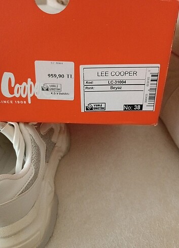 38 Beden beyaz Renk Lee Cooper