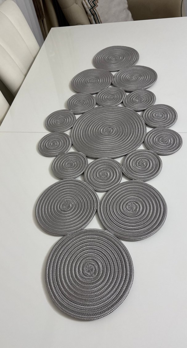 Gri Dairesel masa Sufla - Görsel 2