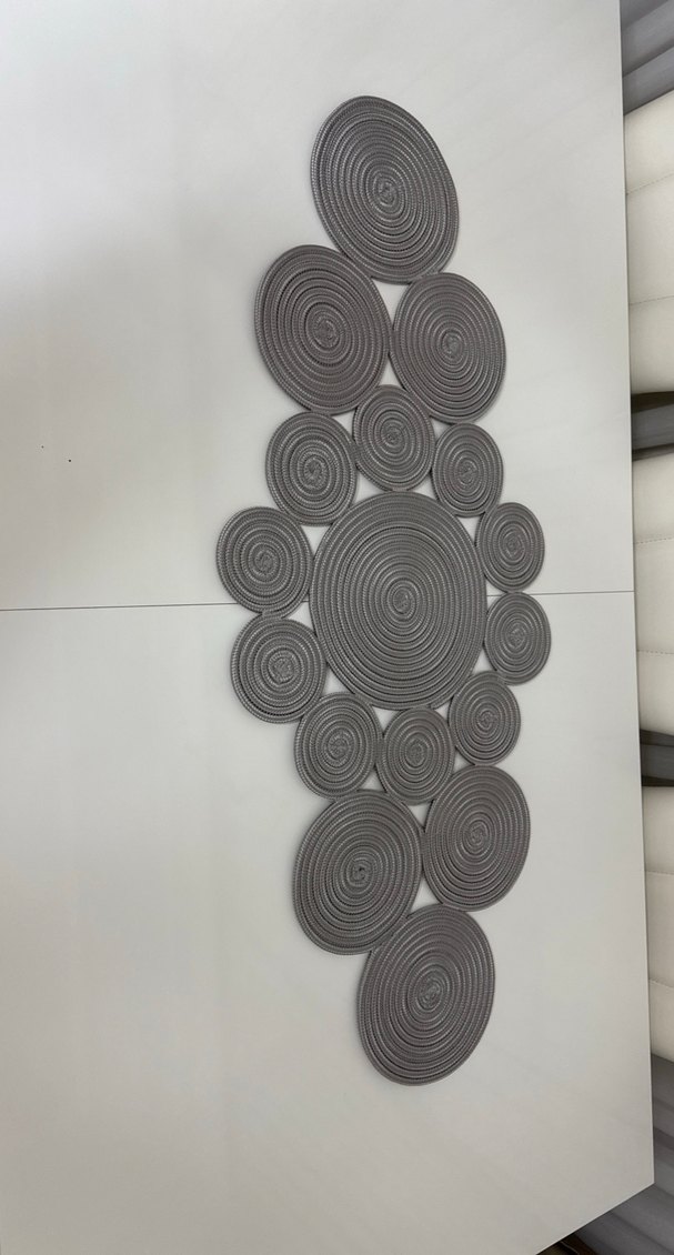 Gri Dairesel masa Sufla - Görsel 4