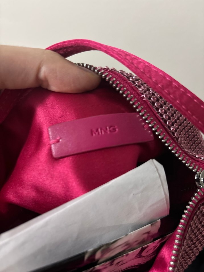 Pullu Parlak Pembe Kadın Omuz Çantası - Görsel 3