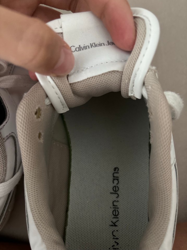 Beyaz Gri Bağcıklı Stiletto Topuklu Spor Ayakkabı - Görsel 4