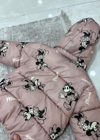 Kapüşonlu Pembe Kız Çocuk Mont - Görsel 4