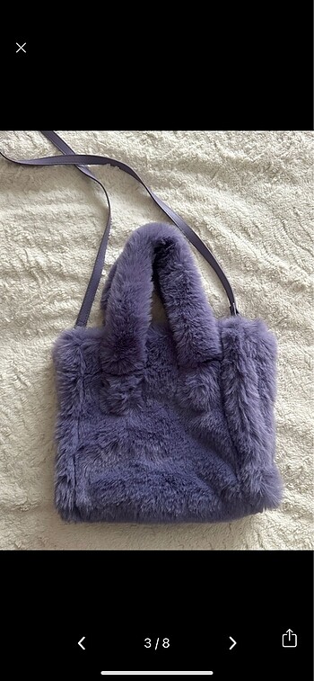 Stradivarius Stradivarius mor peluş çanta