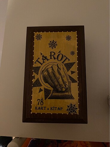 Ahşap kutulu klasik tarot kartları