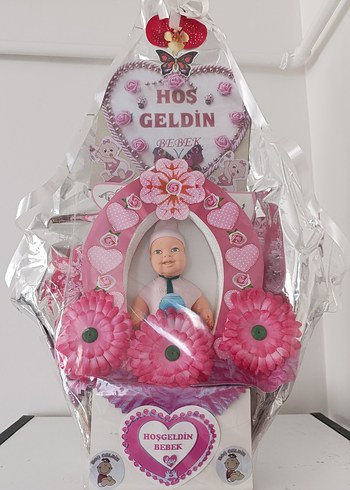 Pembe Hoş Geldin Bebek Bebek Figürü