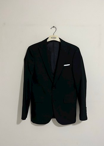 Klasik Kesim Beyaz Gömlek siyah ceket pantolon ve papyon - Görsel 3