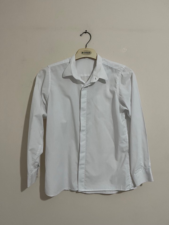 Klasik Kesim Beyaz Gömlek siyah ceket pantolon ve papyon - Görsel 5