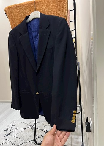 Erkek Lacivert Düğmeli Kruvaze Takım Ceket - Görsel 2