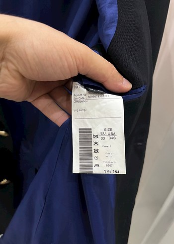 Erkek Lacivert Düğmeli Kruvaze Takım Ceket - Görsel 7