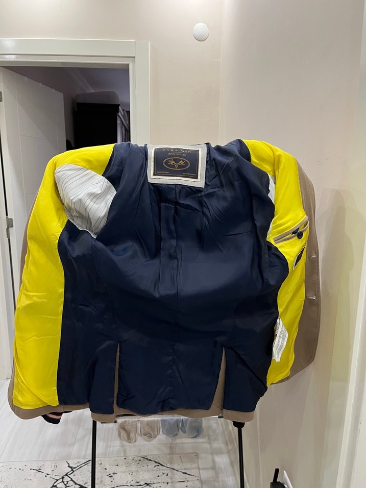 Bej Süet Düğmeli Erkek Ceket son fiyat - Görsel 3