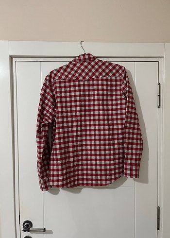 Kırmızı Kareli Pamuklu Erkek Gömlek - Görsel 5