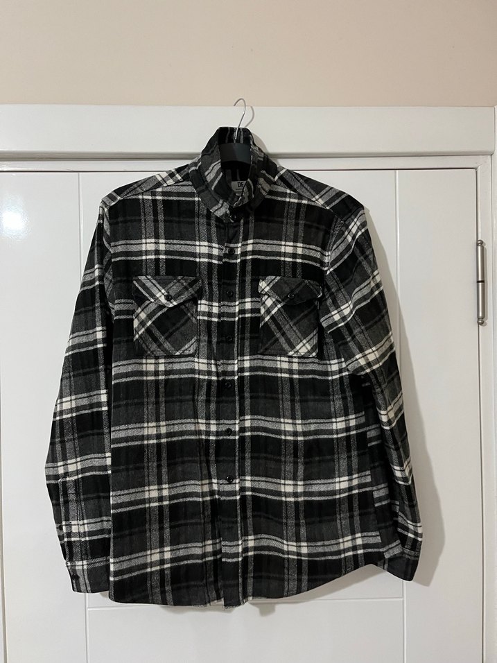 Gri Ekose Erkek Gömlek - Görsel 4