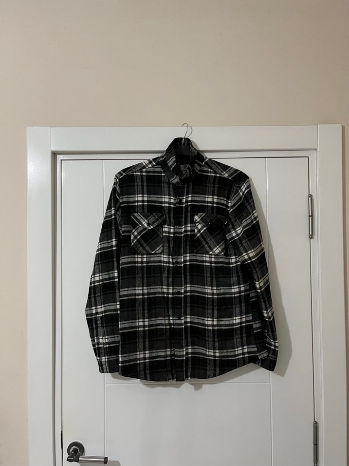 Gri Ekose Erkek Gömlek - Görsel 3