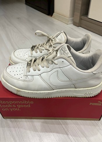 Erkek Beyaz Nike Air Force 1 Spor Ayakkabı - Görsel 4