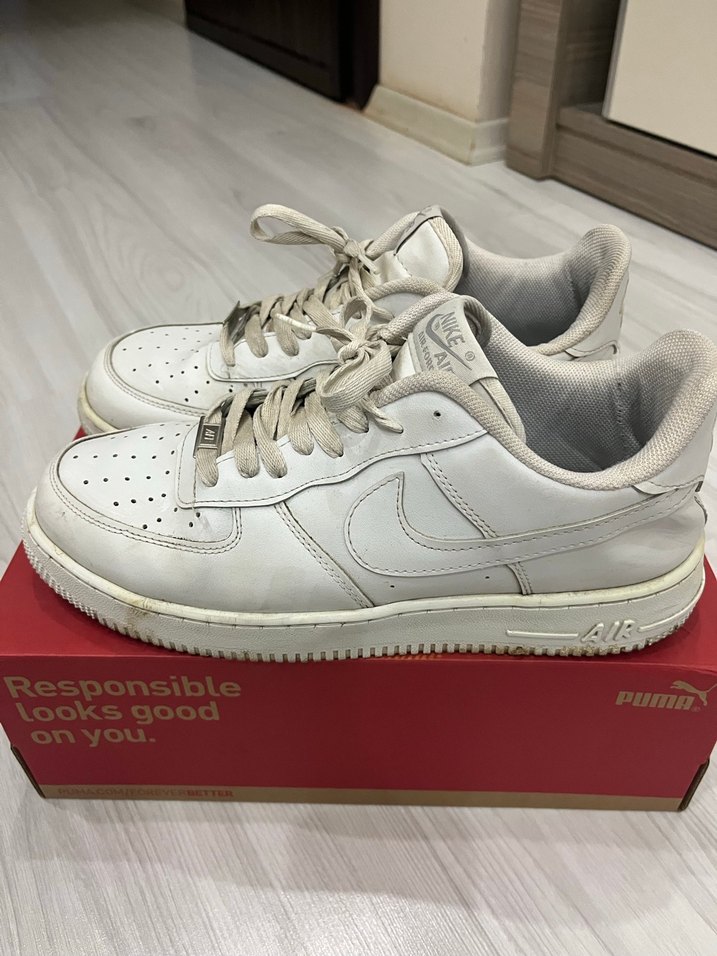 Erkek Beyaz Nike Air Force 1 Spor Ayakkabı - Görsel 4