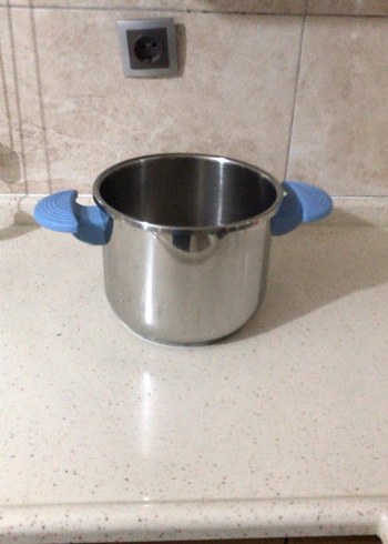 Mavi Kapaklı Gri Düdüklü Tencere - Görsel 5