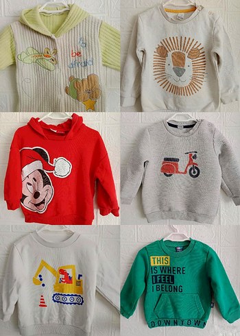 Renkli Nakışlı Erkek Çocuk Sweatshirt
