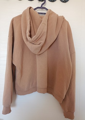 m Beden camel Renk Bej Kadın Kapüşonlu Sweatshirt