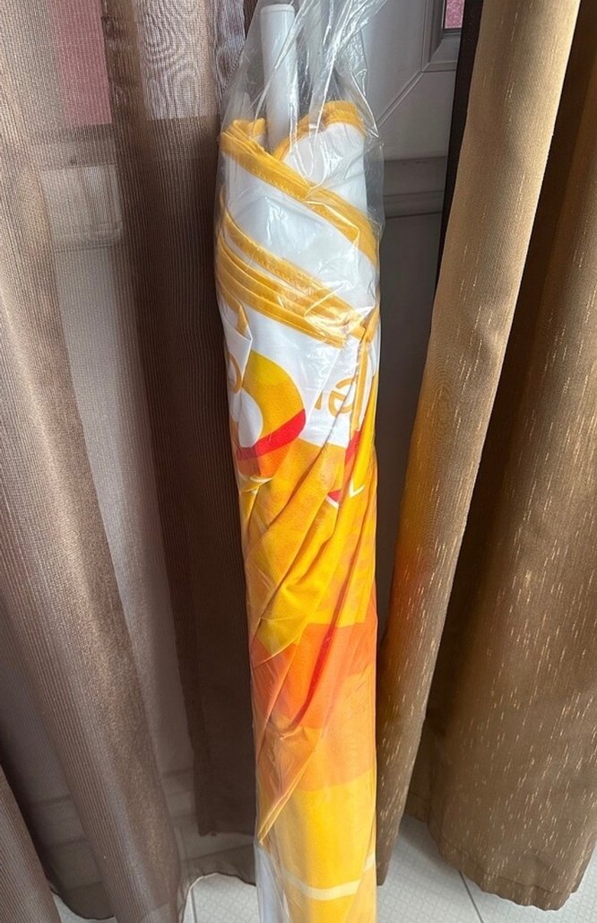 Piliseli Turuncu Balkon Şemsiye - Görsel 2