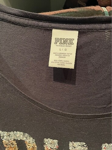 xl Beden siyah Renk Orijinal pink üst