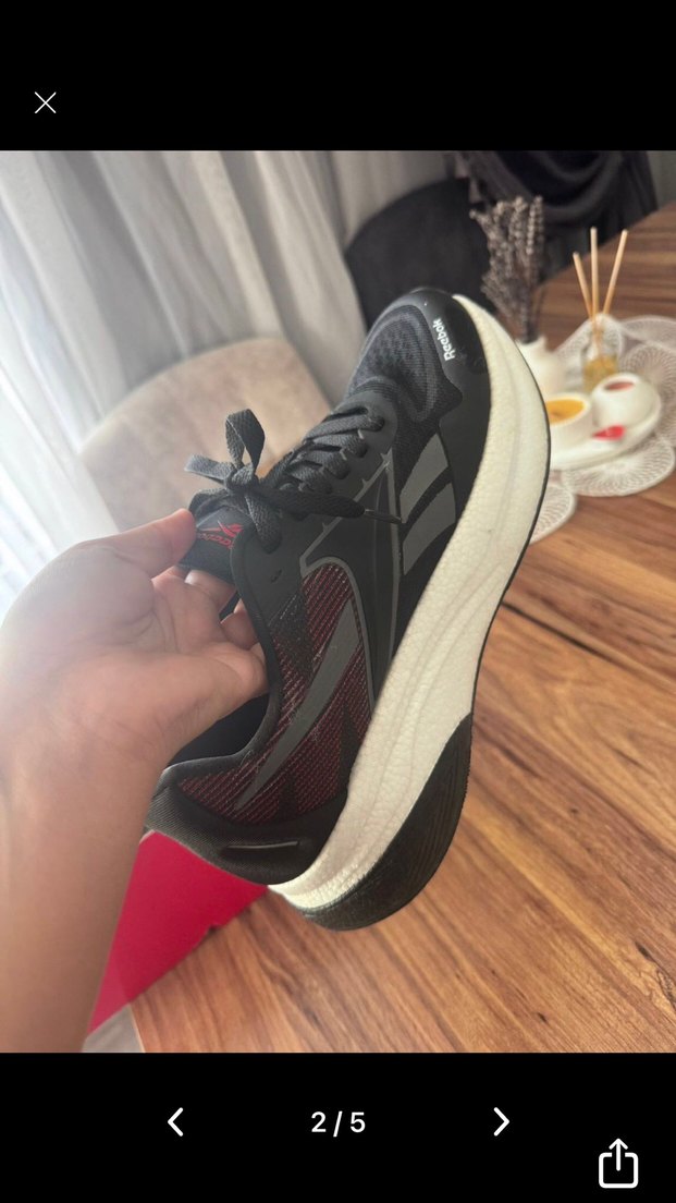 Reebok Siyah Erkek Koşu Ayakkabısı Velcro - Görsel 2