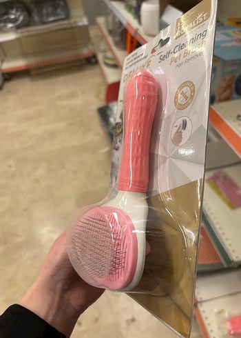 Pembe Kendini Temizleyen Deluxe Kedi Fırçası - Görsel 2