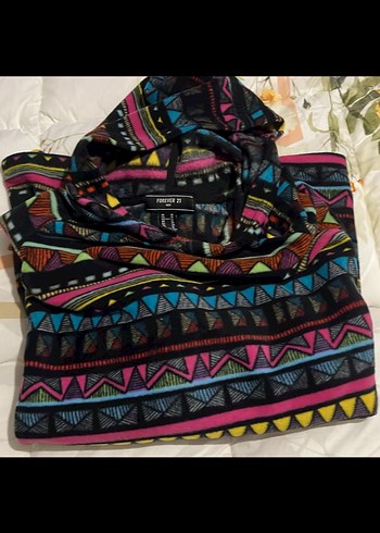 Renkli Desenli Sweatshirt M beden - Görsel 7