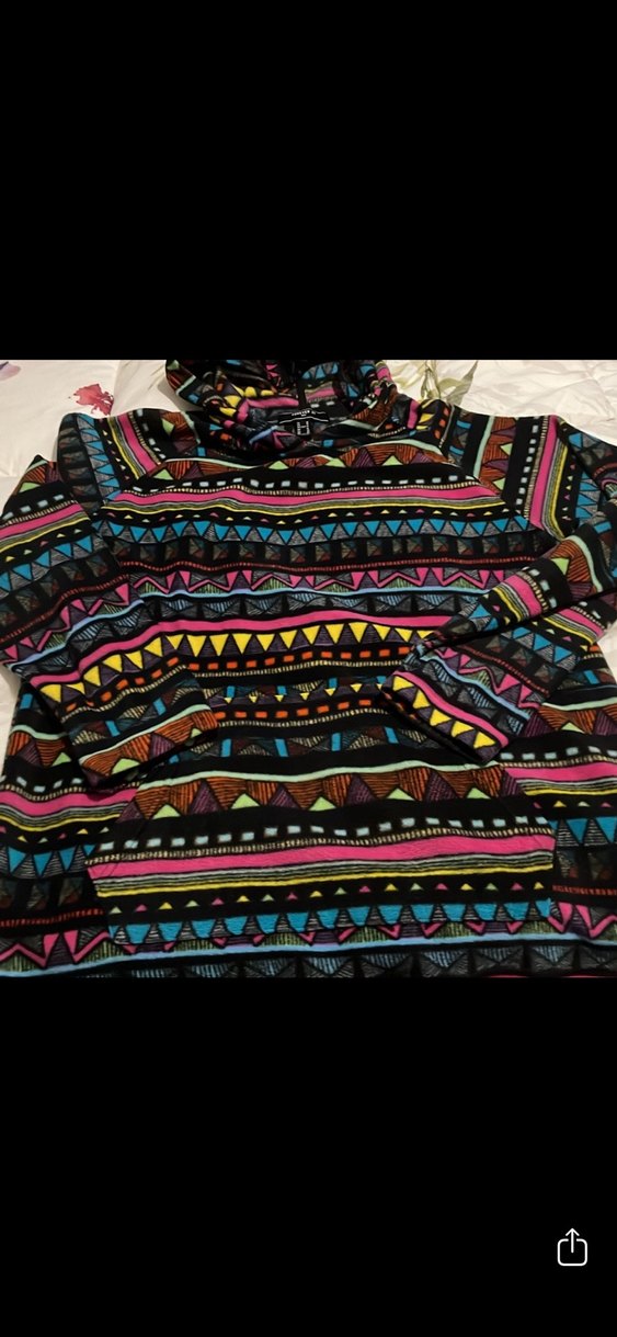 Renkli Desenli Sweatshirt M beden - Görsel 5