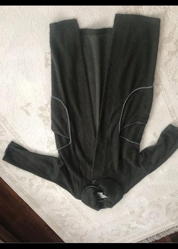 Haki  Kadın Uzun Rahat Kesim Hırka Kaban.42/44 beden - Görsel 7