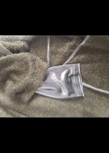 Haki  Kadın Uzun Rahat Kesim Hırka Kaban.42/44 beden - Görsel 4