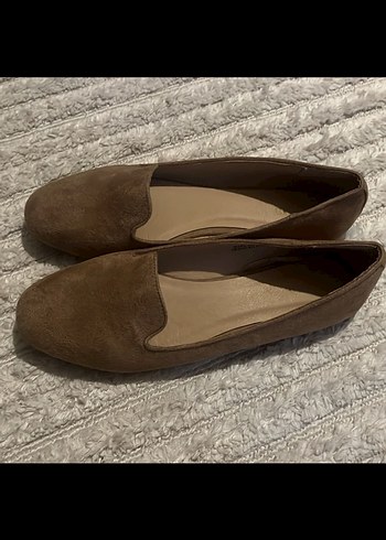 Bej Süet Kadın Günlük Topuklu Babet 39 no - Görsel 6