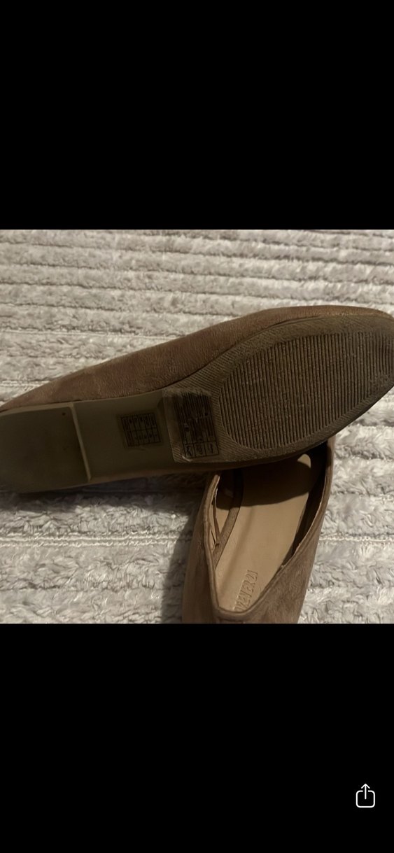 Bej Süet Kadın Günlük Topuklu Babet 39 no - Görsel 4