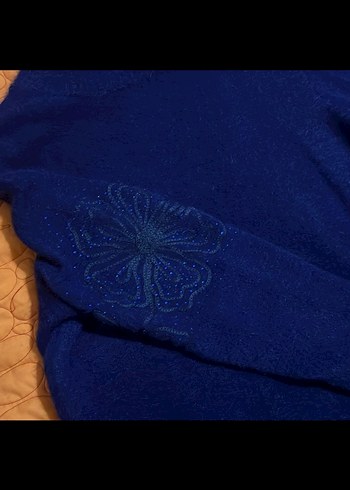 Kadın Lacivert Boğazlı Angora Kazak  XL - Görsel 3