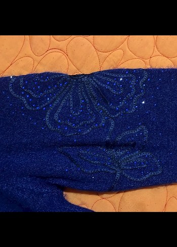 Kadın Lacivert Boğazlı Angora Kazak  XL - Görsel 5