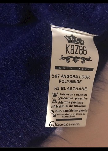Kadın Lacivert Boğazlı Angora Kazak  XL - Görsel 6