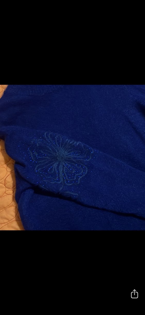 Kadın Lacivert Boğazlı Angora Kazak  XL - Görsel 3