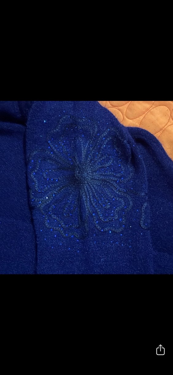 Kadın Lacivert Boğazlı Angora Kazak  XL - Görsel 2