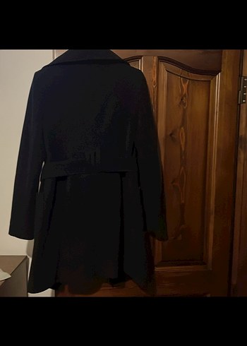 Siyah Düğmeli Kadın Kaban L beden - Görsel 5