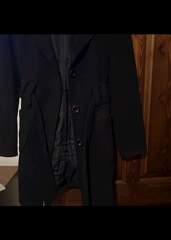 Siyah Düğmeli Kadın Kaban L beden - Görsel 6