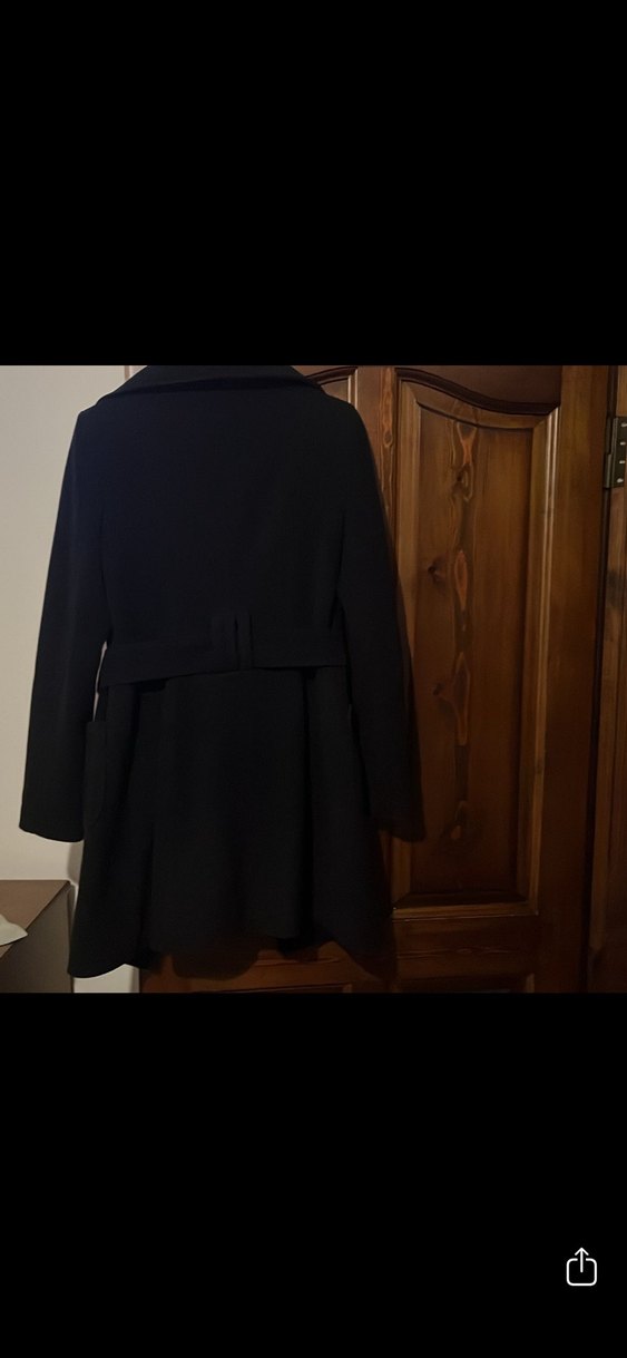 Siyah Düğmeli Kadın Kaban L beden - Görsel 4