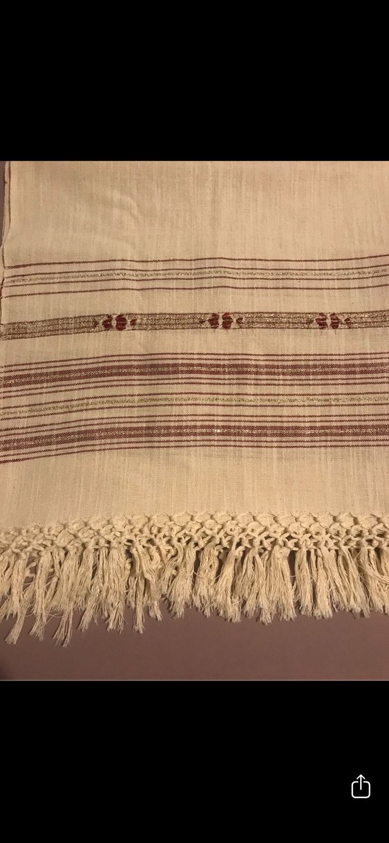 Nakışlı Bej Masa Örtüsü İpek - Görsel 4