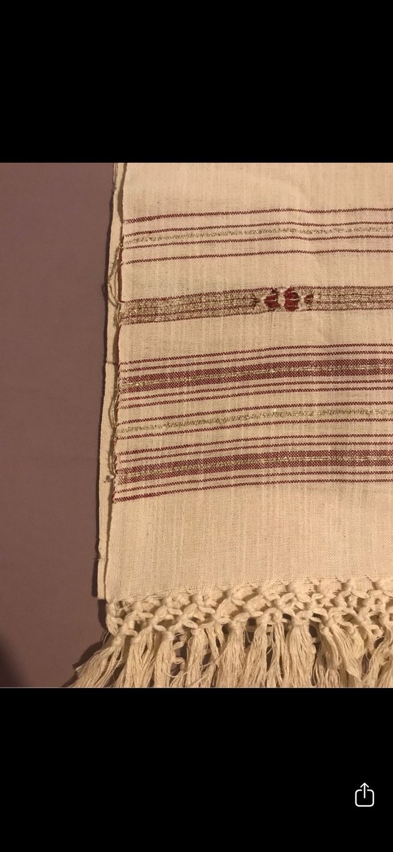 Nakışlı Bej Masa Örtüsü İpek - Görsel 2