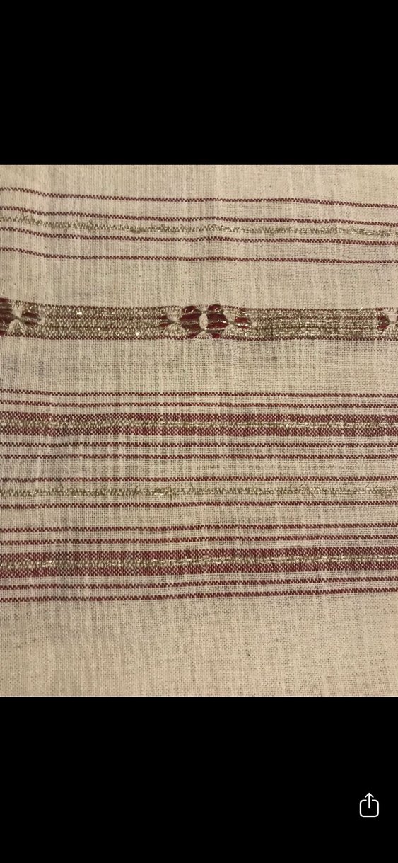 Nakışlı Bej Masa Örtüsü İpek - Görsel 3