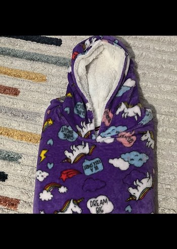 Kapüşonlu Hoodie Polar Battaniye - Görsel 7